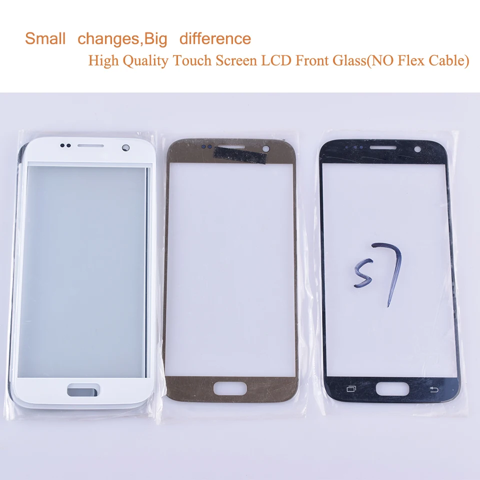 10 шт./лот для Samsung Galaxy S7 G930 G930F SM сенсорный экран передняя стеклянная панель
