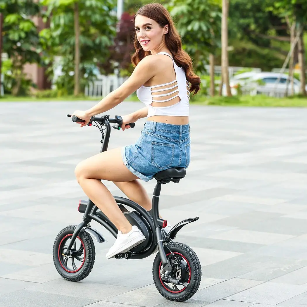 Electric Bike Folding Portable Bicycle Range Adult Student Woman Mini Aluminum Alloy Smart Moped | Спорт и развлечения