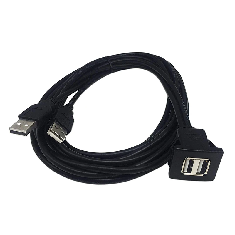 Двойной USB 2 0 кабель для скрытого монтажа 1 м двойной usb тип A папа-мама флеш-Панель