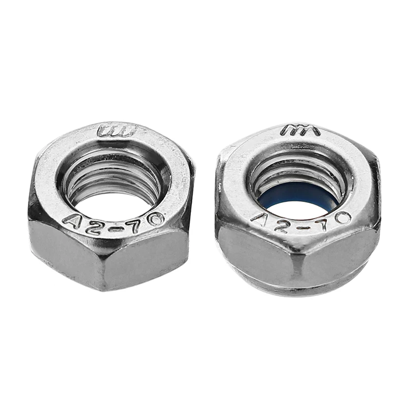 255 шт./кор. MXSN2 M4 M5 M6 нейлоновые гайки из нержавеющей стали 304 плоские шайбы