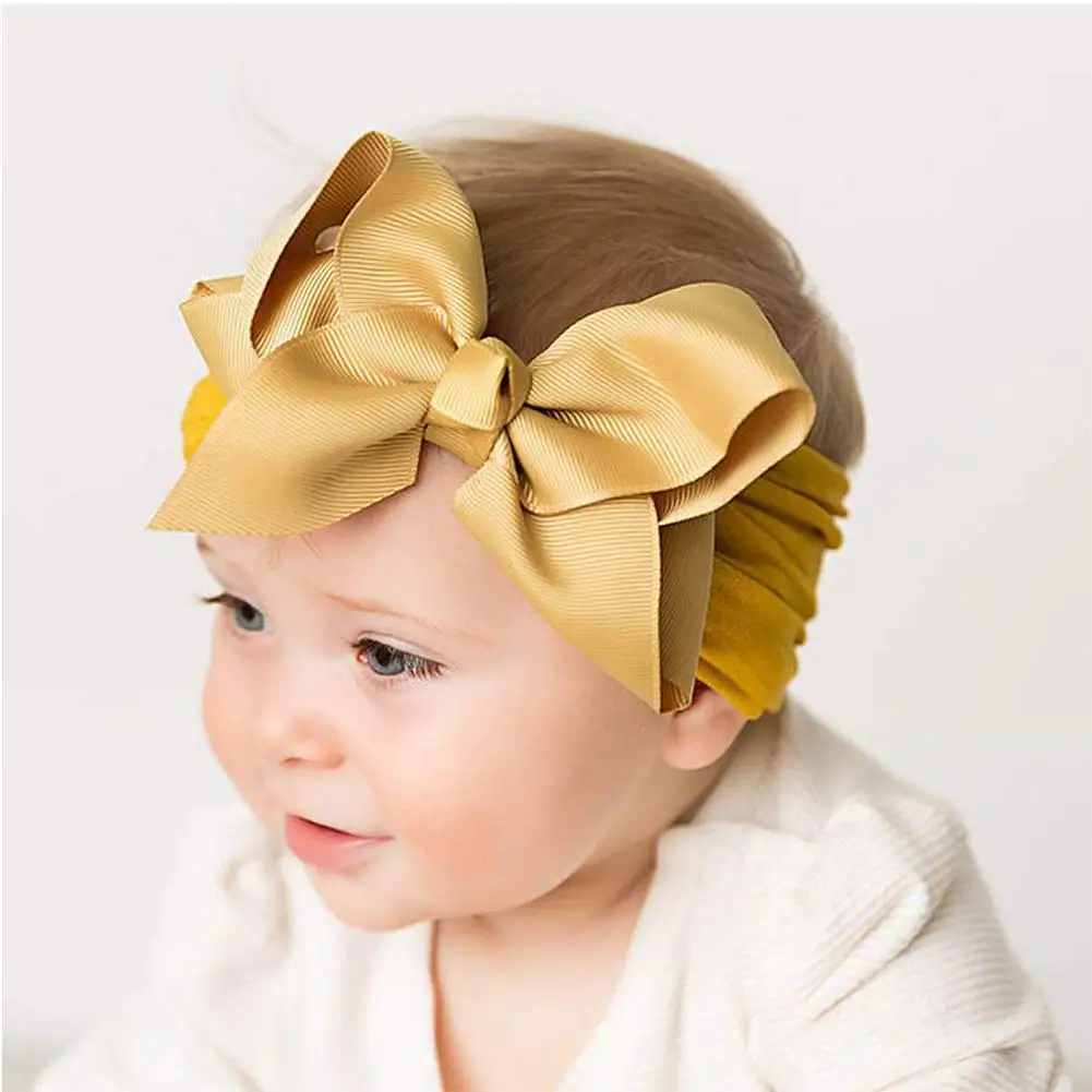 

8PCS Baby Nylon Headbands Turban Knotted Girls Hairband Super Soft and Stretchy