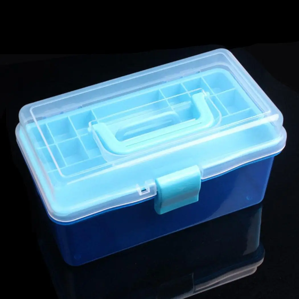 Multi-function Transparent Household Tools Cosmetics Storage Box 198g Double-layers | Дом и сад