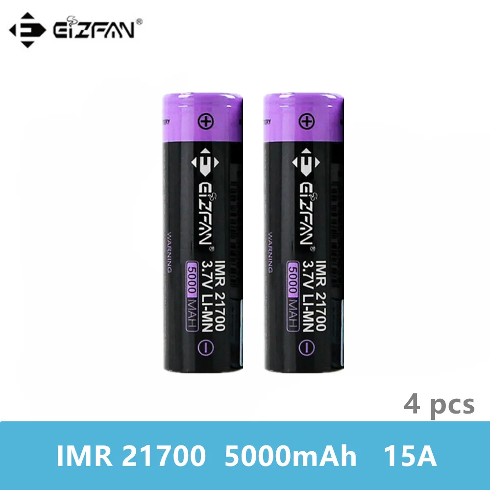 Бесплатная доставка EIZFAN IMR 21700 5000mAh 15A аккумуляторная батарея EFAN для Joyetech ESPION Vaporesso