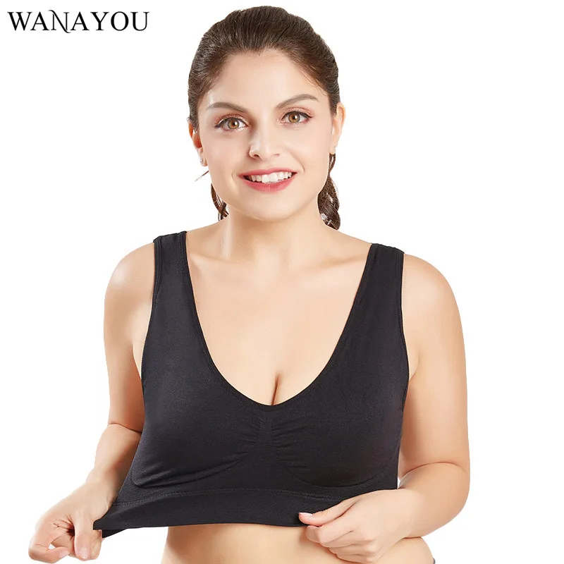 WANAYOU M XXL XXXL 4XL 5XL 6XL спортивный бюстгальтер большой размер дышащий без косточек для