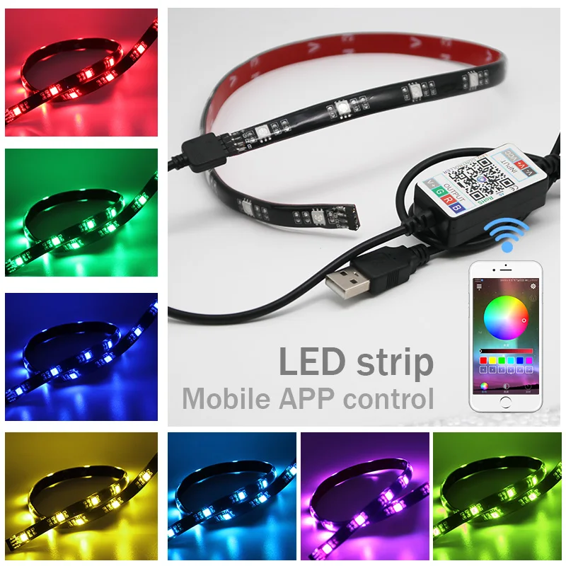 Водонепроницаемая светодиодная лента RGB 5050 с USB для подсветки телевизора