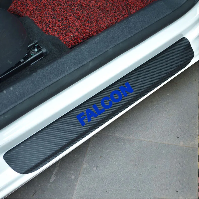 Автомобильный порог из углеродного волокна виниловая Защитная Наклейка для Ford
