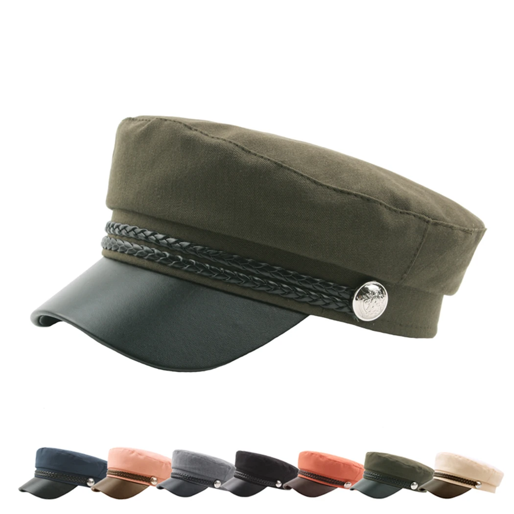 Женский военный берет головные уборы матросские кепки плоская кость Casquette Militaire