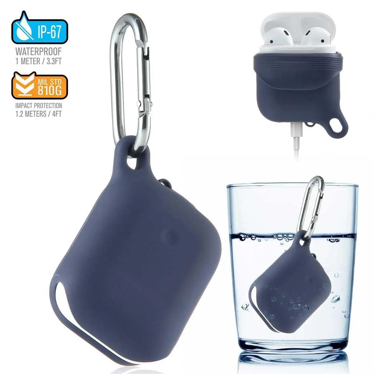 IP67 Водонепроницаемый чехол для 2 чехла противоударный защитный Мягкая кожа