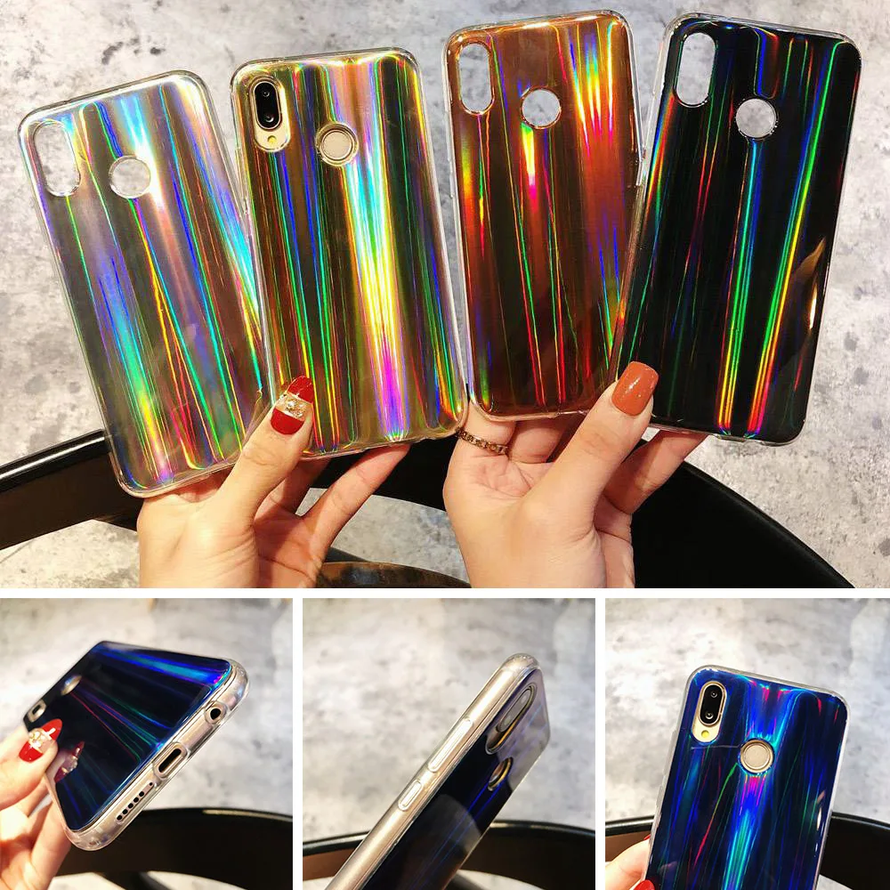 KISSCASE IMD Аврора лазерный плотный чехол для huawei P Smart P20 Pro p30 Lite Коврики 9 10 20 Y7 Премьер