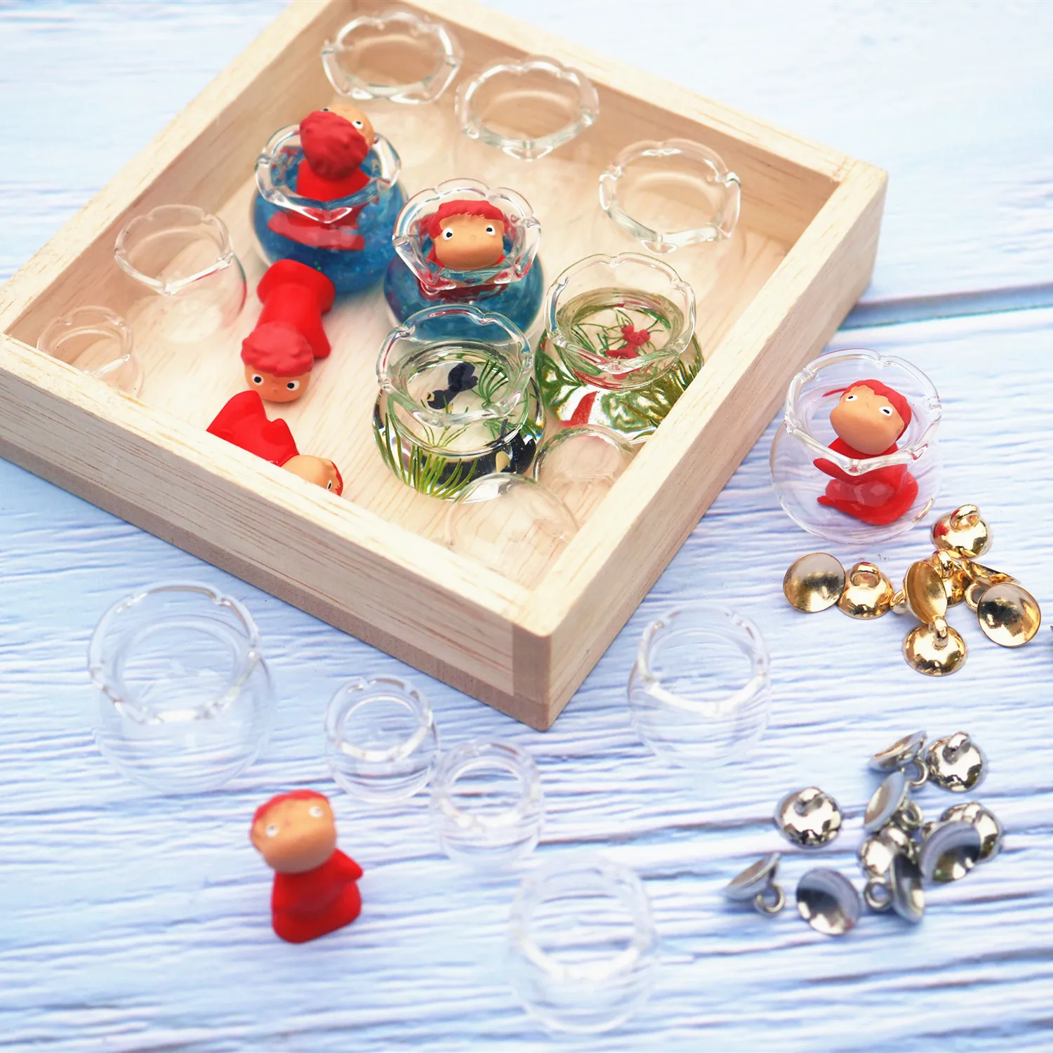 Мини аквариум для рыб 5 шт. DIY Полимерные Подвески инструменты прозрачные