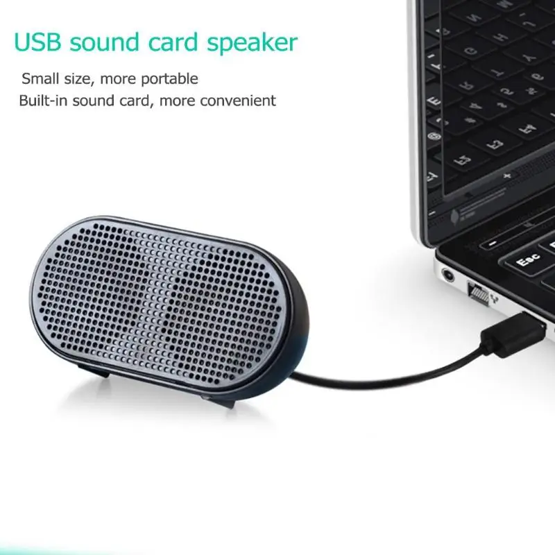 Mini USB Speaker Dual Horn Units Stereo Audio Music Player Sound Box Built-in Card Decoder Support Plug and Play Black |