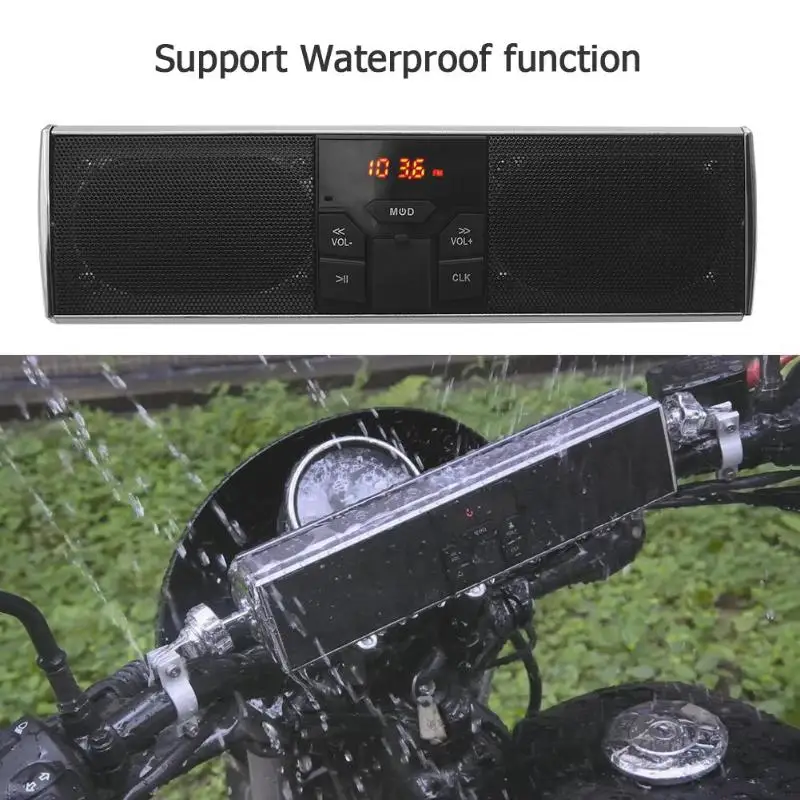 Новый водонепроницаемый мотоцикл Bluetooth аудио звуковая система светодиодный