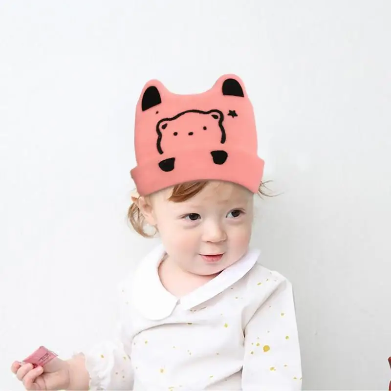 Autumn And Winter New Baby Knit Hat Children Unisex Cute Cartoon Bear Hedging Cap Warm Antifreeze Wool | Детская одежда и обувь