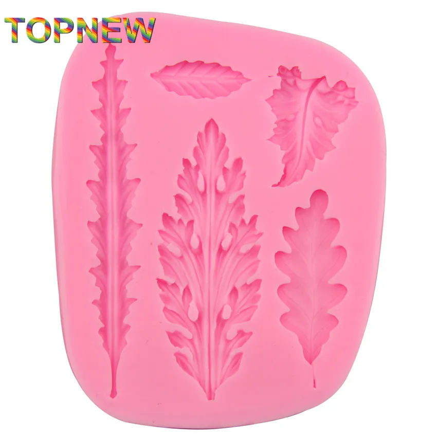 3D листьев силиконовая форма для выпечки Украшающий Торт Инструменты силиконовые