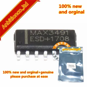 10pcs 100% new and orginal MAX3491ESD SOP-8 3.3V-Powered, 10Mbps and Slew-Rate-Limited True RS-485/RS-422 Transceivers in stock