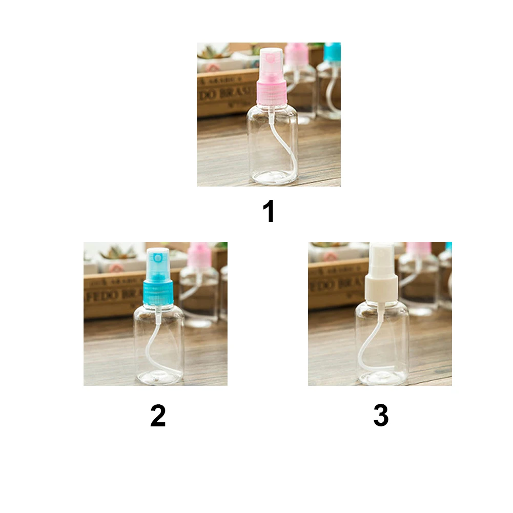 50ml Fine Mist Spray Bottle Travel Transparent Plastic Perfume Atomizer for Cosmetic (Blue) | Дом и сад