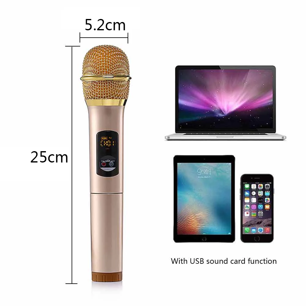 2Pcs UHF Wireless Microphone Bluetooth 3.0 Karaoke Mic For Ios Android Smartphone Computer Meeting Class Speech | Электроника