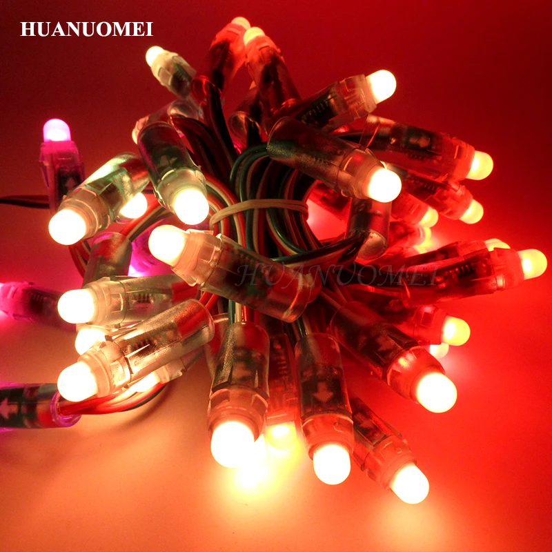 

50pcs 12mm Smart RGB Pixel LED UCS1903 Addressable LED Pixel WS2811 String RGB Module Light 5V Waterproof IP68