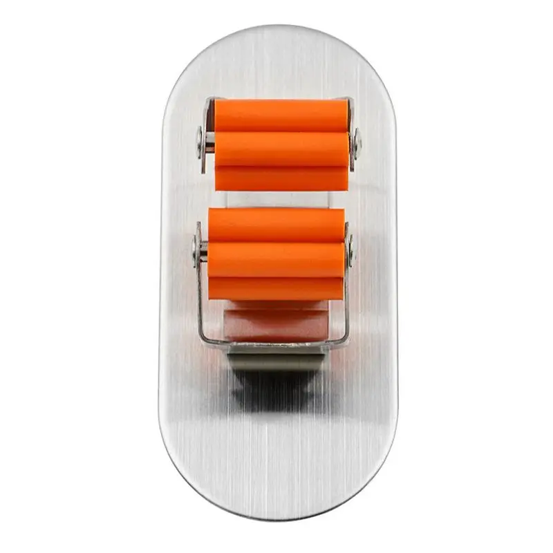 2 Pieces Self Adhesive Brushed Stainless Steel Mop and Broom Holder Organizer Rack (oval) | Дом и сад