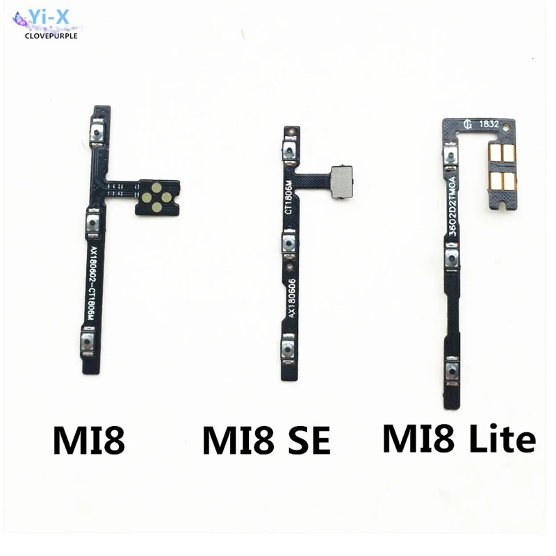 Для Xiaomi 8/Mi 8 SE/MI Lite включение/выключение питания громкость кнопки вверх вниз