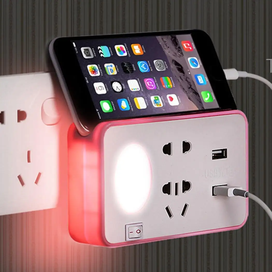 Светодиодный светильник с двойным USB разъемом где вам нужны розетки стильный