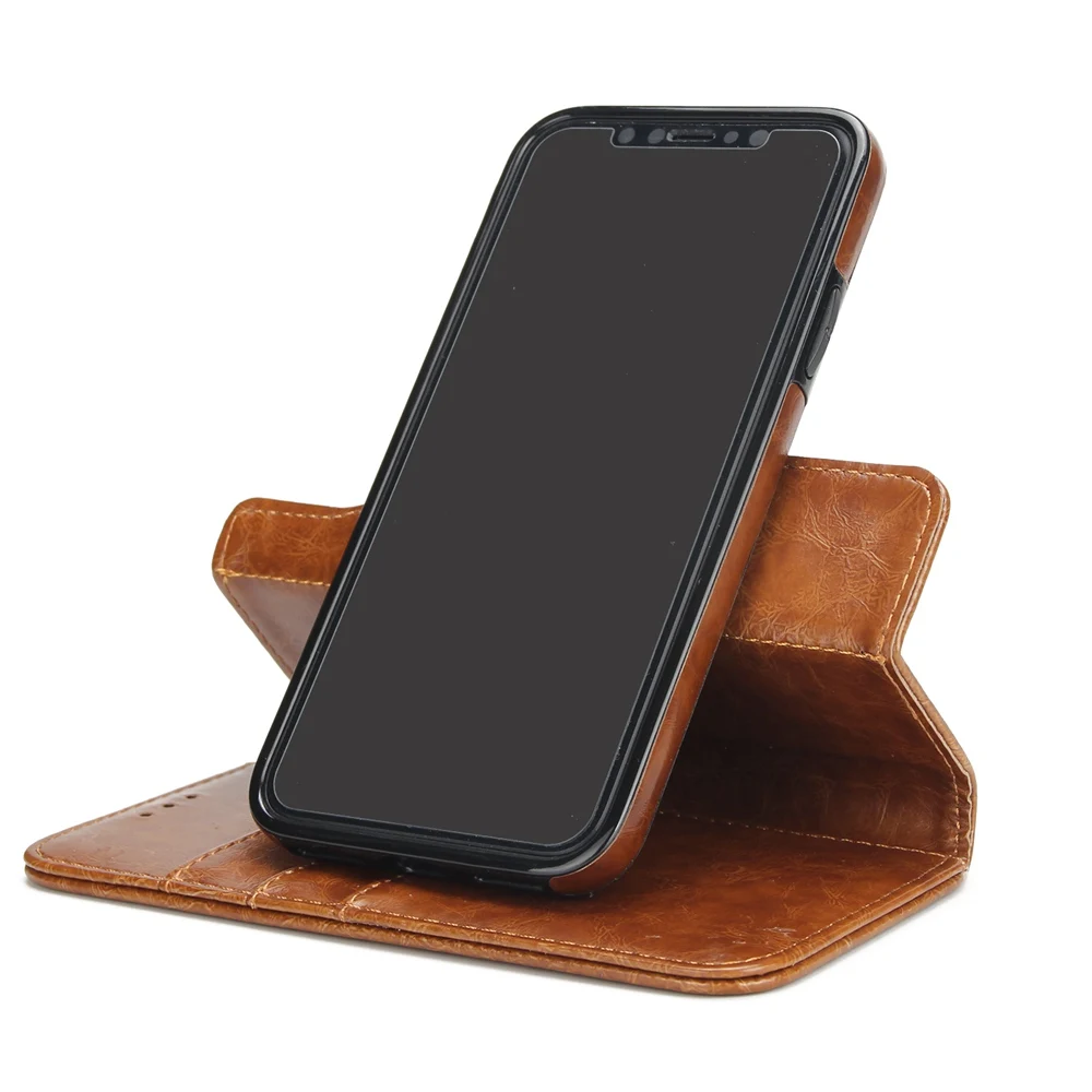 Кожаный чехол KISSCASE для iPhone 6 7 8 5 5S Se Магнитный флип-чехол чехол-кошелек 6S Plus X XS Max XR