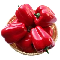 Gresorth 8pcs Artificial Big Bell Red Pepper Decoration Fake Vegetable Home Kitchen Cabinet Food Toy Model