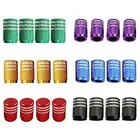 Универсальные алюминиевые колпачки для воздушных клапанов автомобильных шин, 4 шт., колпачки для велосипедных шин вентиль, крышка автомобиля, Стайлинг автомобильных колес, круглые, красные, черные, синие, серебристые, золотистые