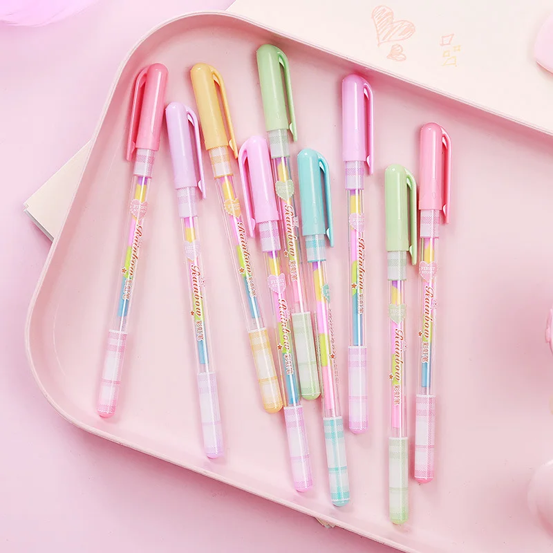 1 шт. милые ручки креативные радужные 0 8 мм Kawaii гелевые для детей девочек подарок