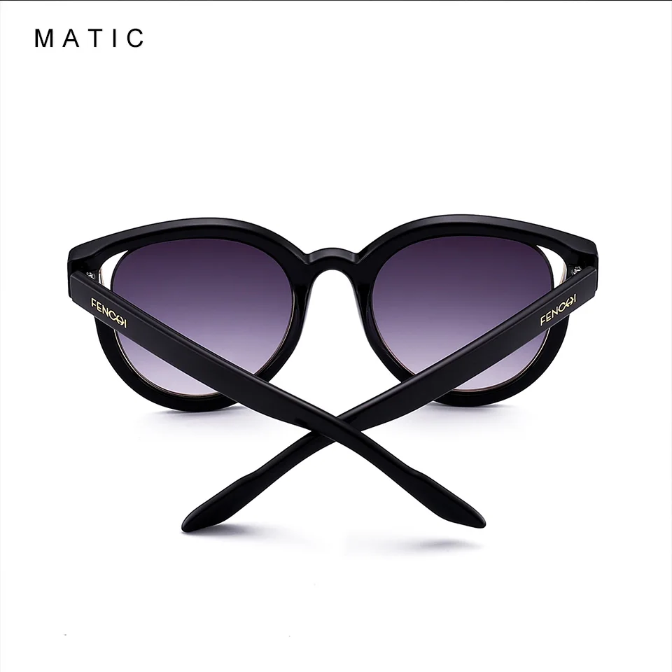 MATIC Ladies Fashionable Cat's Eye ear Sunglasses For Womens Black Round Gradient Lenses Vintage Retro Sun Glasses Brand Oculos |