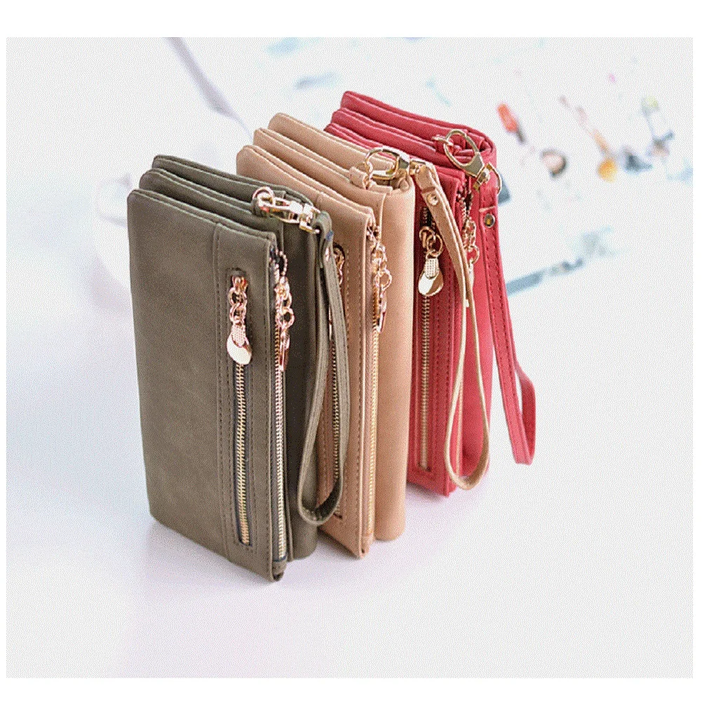 Women Lady PU Leather Clutch Envelope Wallet Long Card Holder Case Purse Handbag | Багаж и сумки