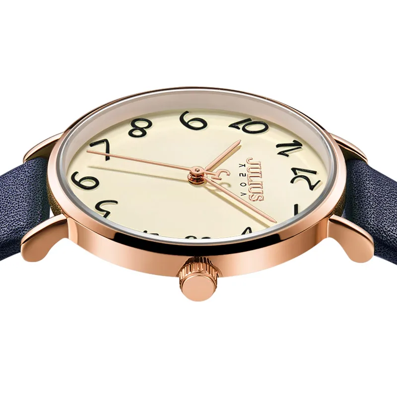 Новые женские часы японские кварцевые милые большие цифры модные простые