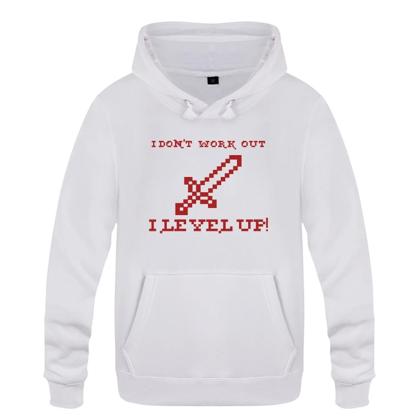 I Don't Work Out Level Up игровые худи для мужчин 2018 Мужской Пуловер Флисовые Толстовки с