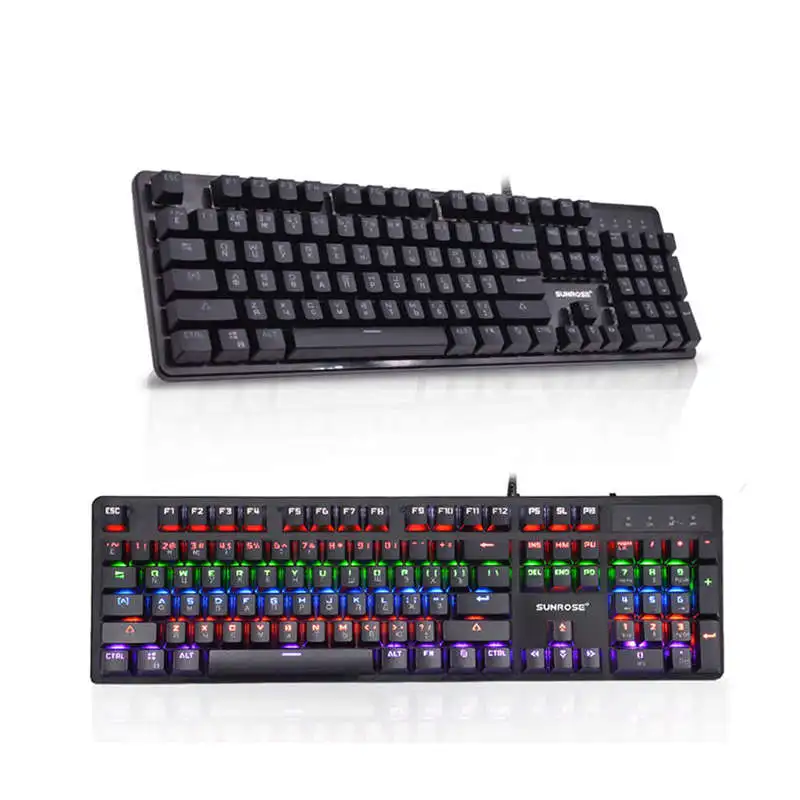 Sunrose Gk20 Usb Проводная клавиатура с русским языком подсветка защита от брызг
