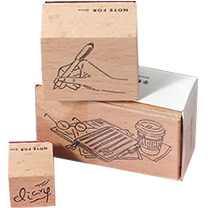 Стиль жизни деревянные печати креативные штампы для скрапбукинга DIY открытки в