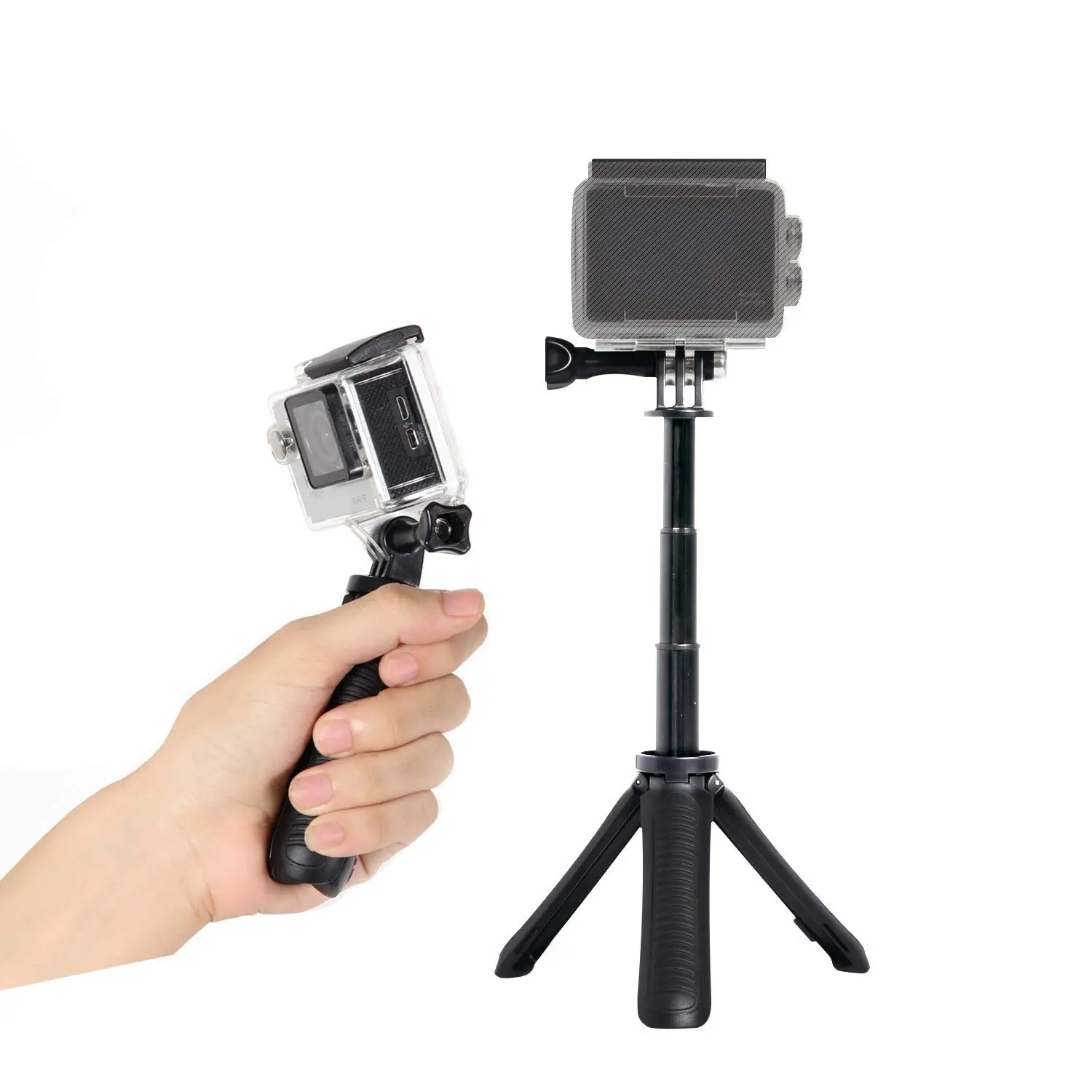 Мини Телескопический штатив для селфи ручной монопод GeekPro/GoPro HD Hero 7 6 5 4 3 + 2 1 iPhone