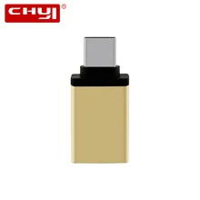 CHYI Тип C "папа" в USB 3 0 Женский конвертер металлический кабель