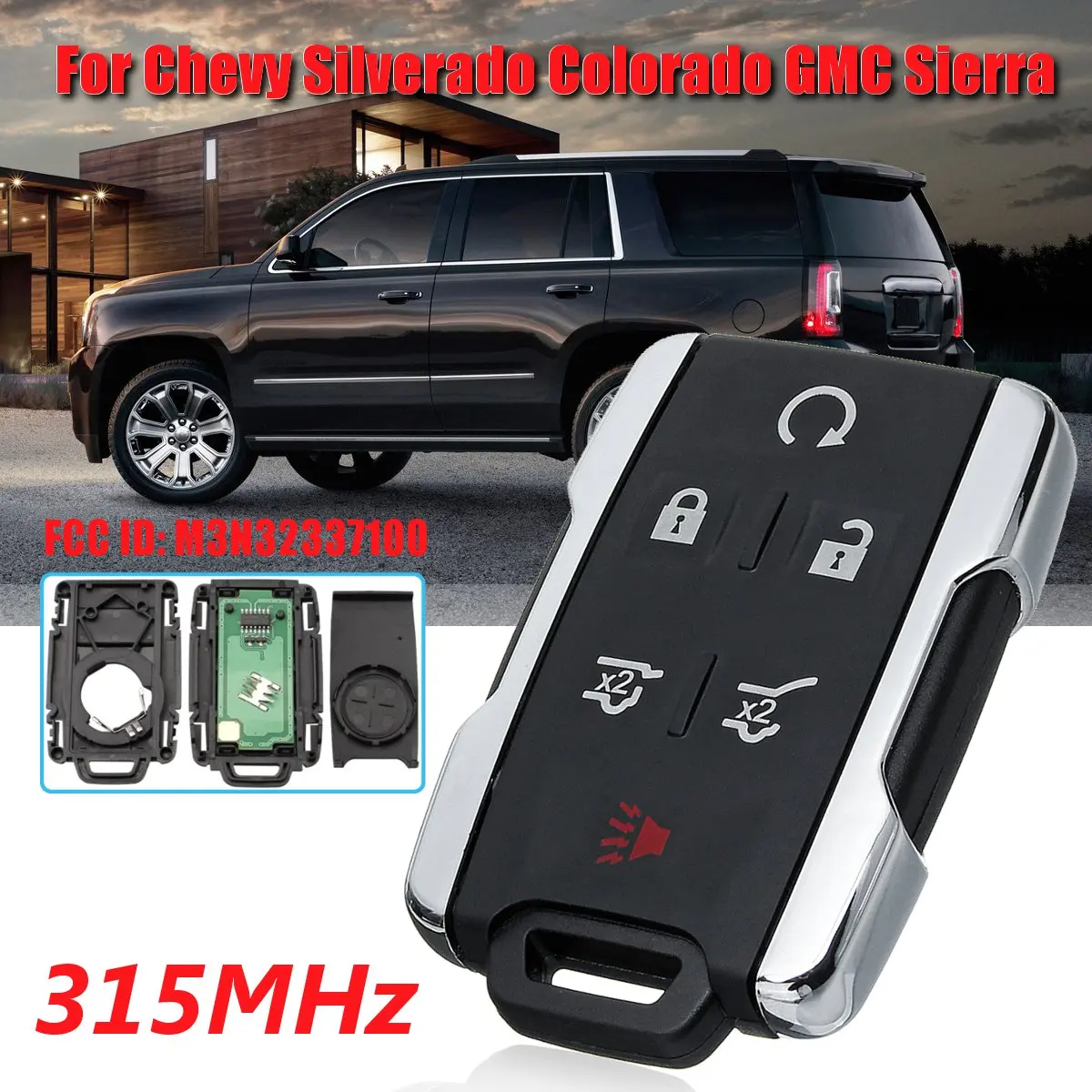 1 шт. 3/4/6 Кнопка 315 МГц умный дистанционный ключ брелок для Chevy Tahoe Suburban M3N 32337100 GMC Yukon