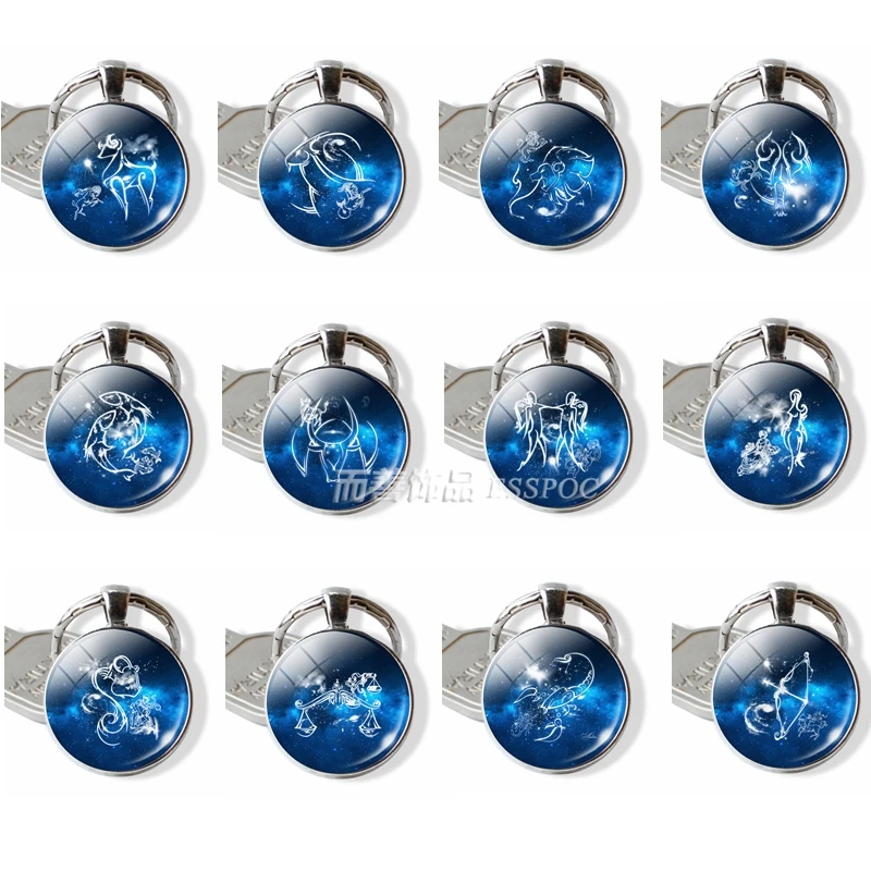 12 знаков зодиака Созвездия подарок на день рождения милый кабошон знаки брелок