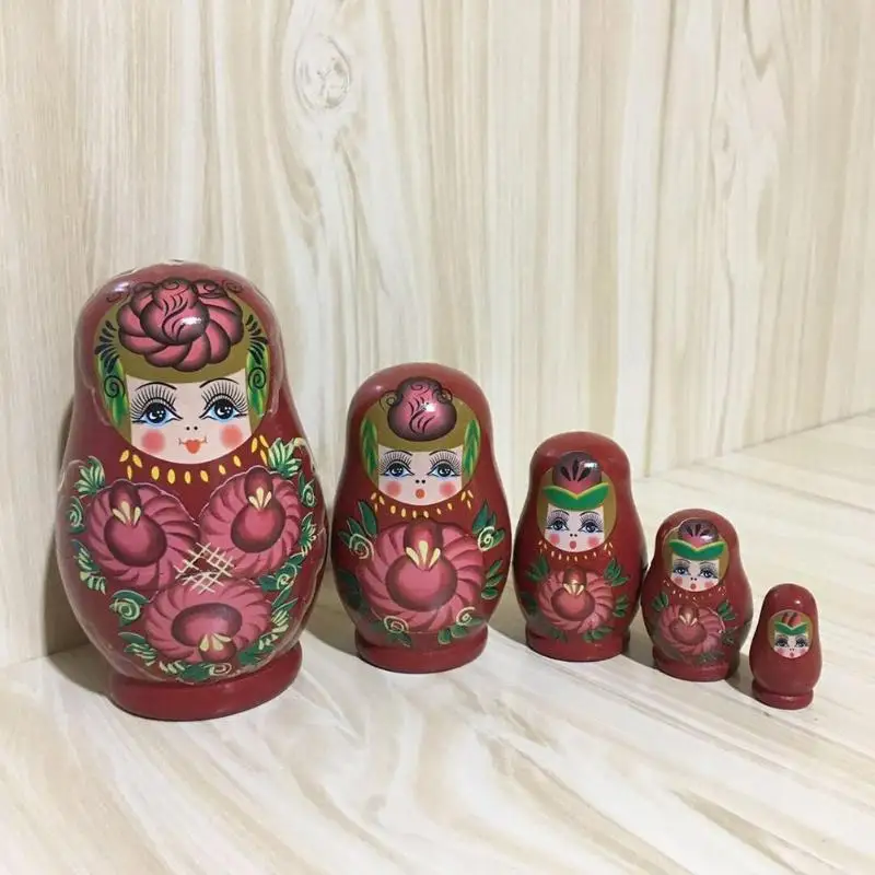 5 слоев новинка Русская Матрешка деревянная матрешка набор ручная роспись