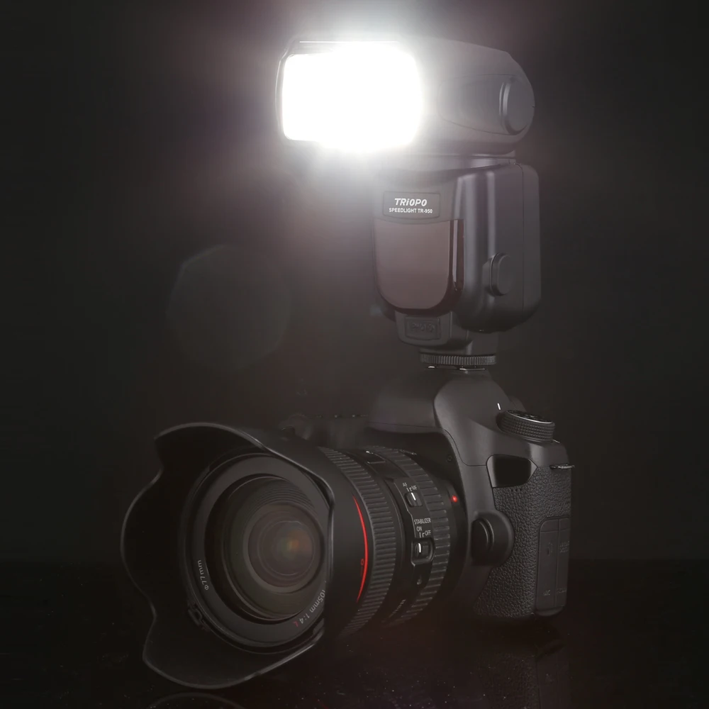 Triopo TR-950 фотовспышка &quotSpeedlite&quot Универсальный для Fujifilm Olympus Nikon Canon 650D 550D 450D 1100D 60D 7D
