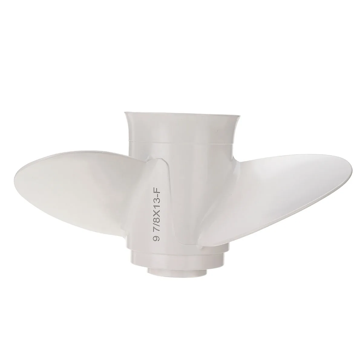 9 7/8 x 13 Marine Boat Outboard Propeller For Yamaha 20-30HP 664-45949-02-EL Aluminum Alloy White 3 Blades 10 Spline Tooth