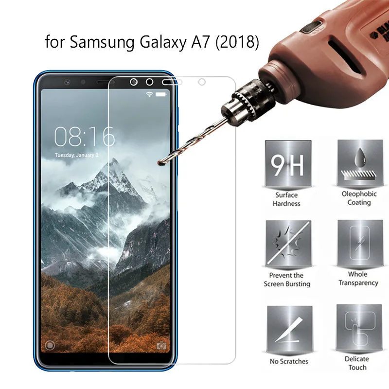 Защитное закаленное стекло 2.5D для Samsung Galaxy A7 2018 защитная пленка экрана Защитная