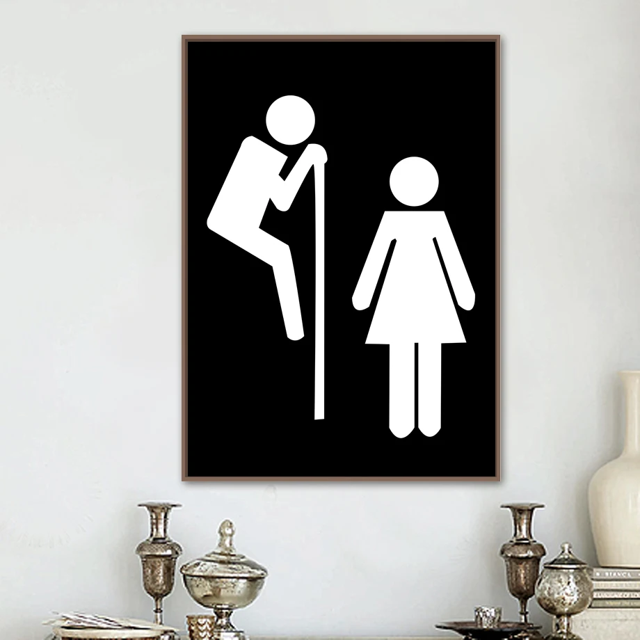Для девочек и мальчиков черный Белый Цвет Забавный плакат Wall Art Холст Картина Nordic