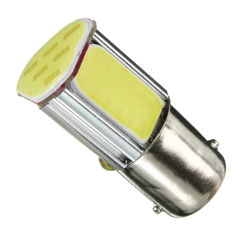 2 Pcs 1156 BA15S 382 P21W 4 COB LED 5W Car Turn Signal Reverse Back Light Bulb 12V white light | Освещение