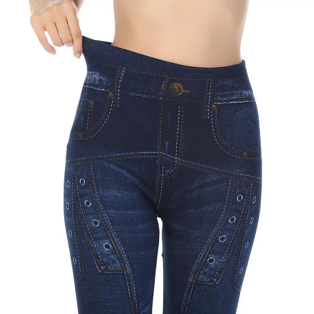 Женские повседневные длинные эластичные лосины Брюки с завышенной талией и