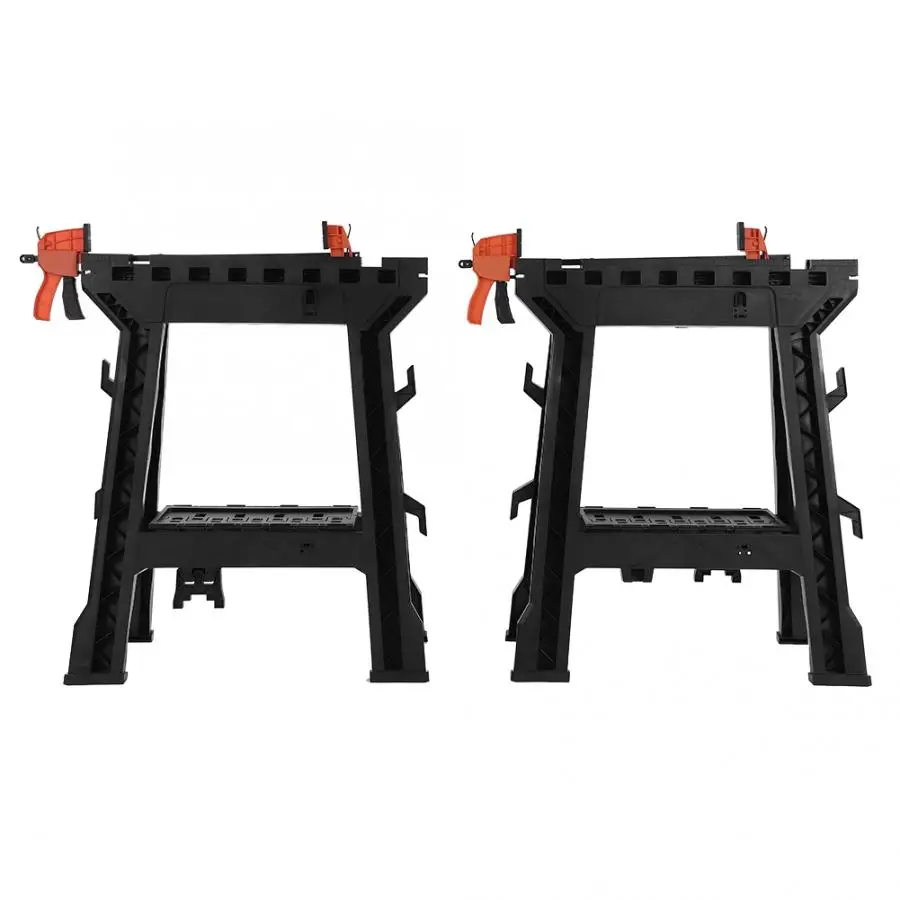 2 шт. сверхмощный складной Sawhorse прочная пила лошадь нескользящий зажимной