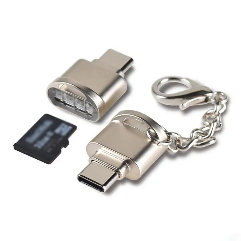 Микро конвертер с портом Type C адаптер OTG портативный USB 3 1 в кардридером TF
