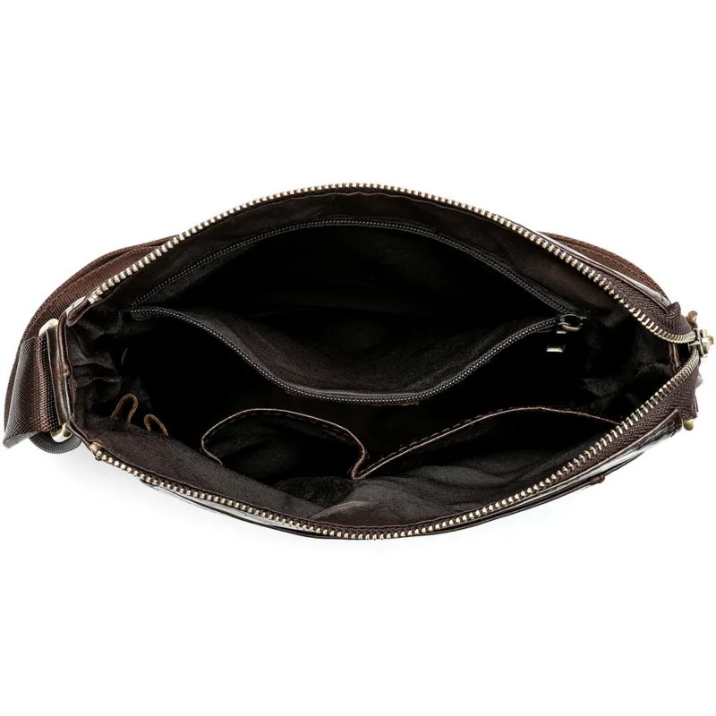 Однотонный винтажный портфель в новом стиле мужские кожаные Маленькие Мужские