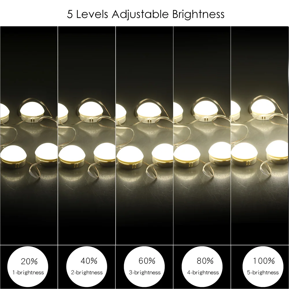 10 светодиодный ных светильник л для туалетного столика комплект с лампочками